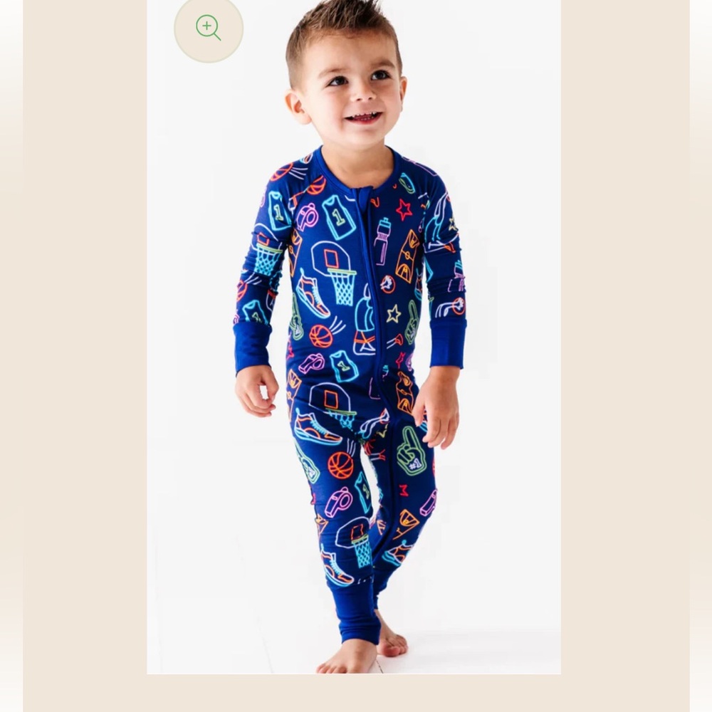 Vibrant Blue Kids Footie Pajamas